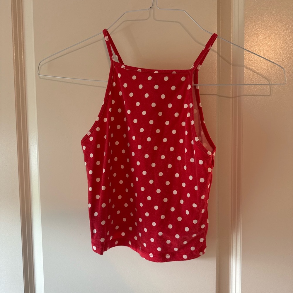 Red Polka Dot Women's Top